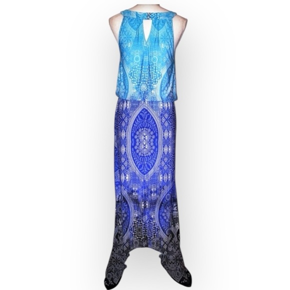 Rafaella Ladies Maxi Dress in Shades of Blue in various Patterns Slvless SZ SP - Picture 2 of 9